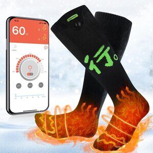 Heated Socks for Men Women, Control Battery Heated Socks Rechargeable Washable